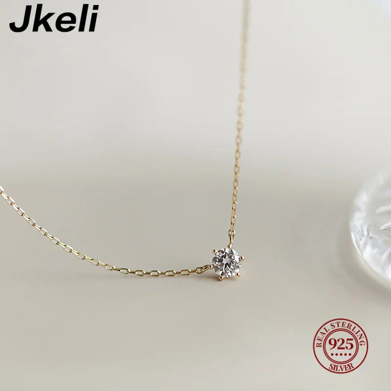Unique's 925 Sterling Silver 18k Gold Plated Necklace