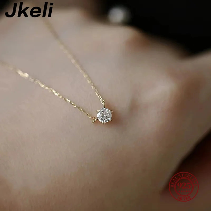 Unique's 925 Sterling Silver 18k Gold Plated Necklace