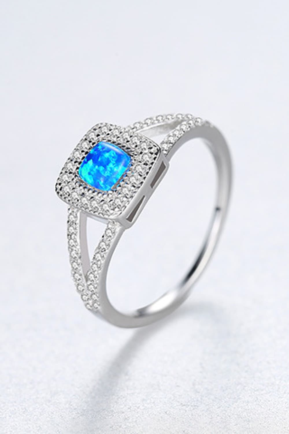 Opal Split Shank Ring