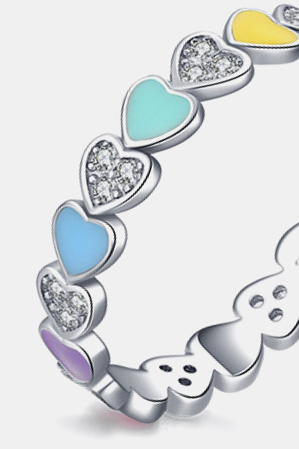 Heart Shape 925 Sterling Silver Zircon Ring