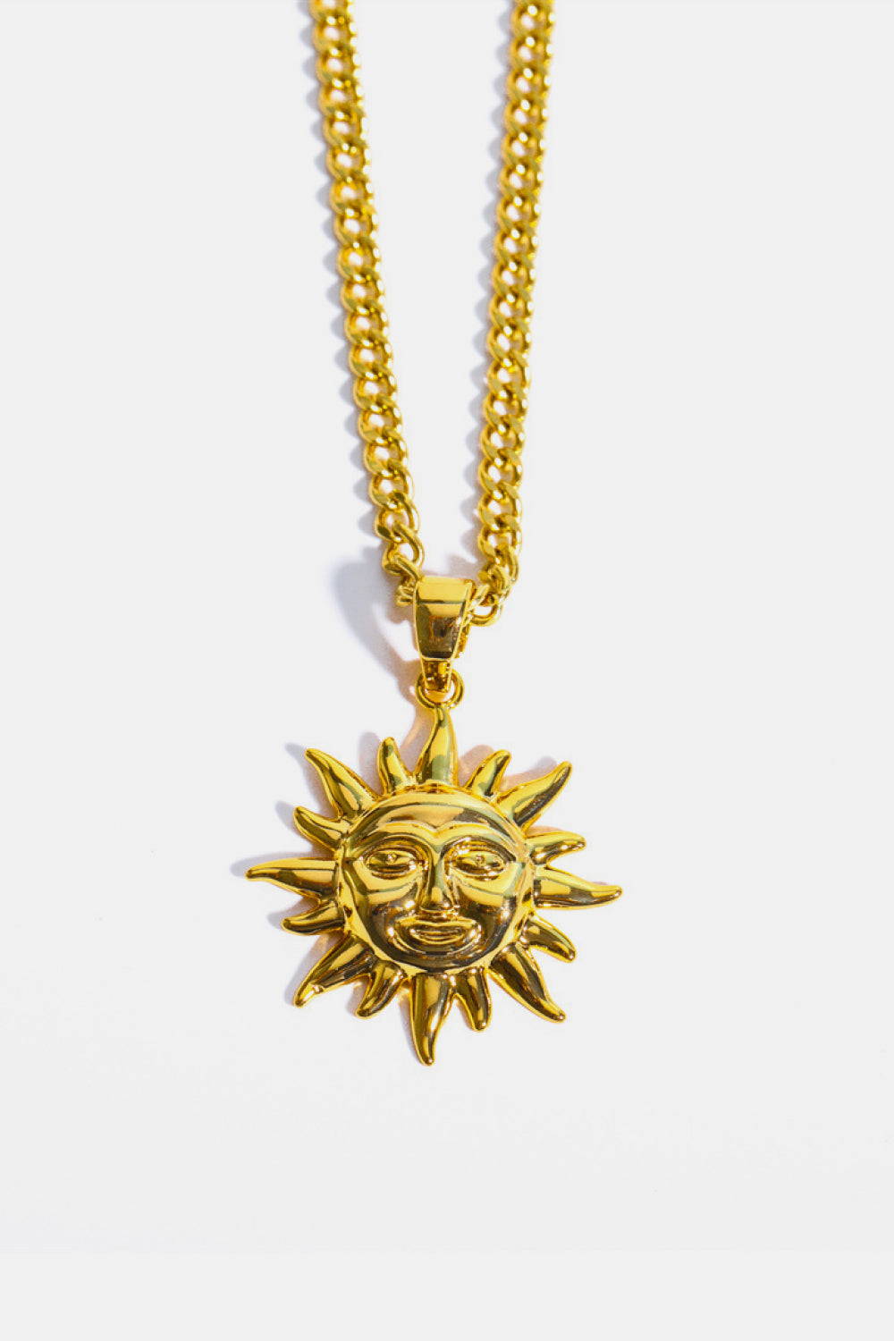 Sun Pendant Copper Necklace